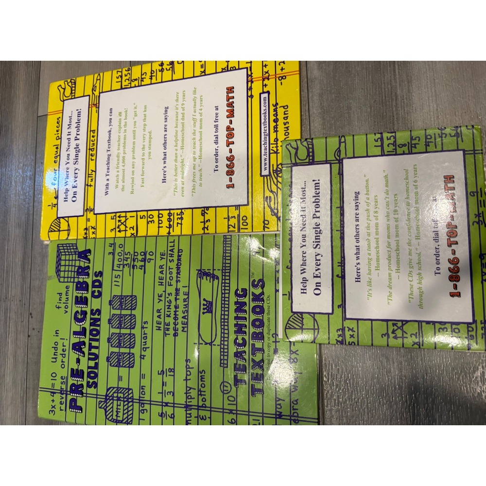 Teaching Textbooks Pre-Algebra Lecture Practice Solutions Test CDs Homeschool - Picture 4 of 5